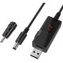 Кабель для роутера 9v/12v (USB -DC 5.5х2.1mm) + перехідник 3.5mm 1 м чорний Кабель для роутера 9v/12v (USB -DC 5.5х2.1mm) + перехідник 3.5mm 1 м чорний