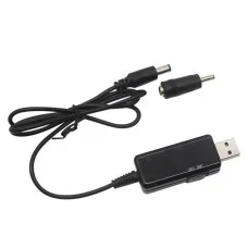 Кабель для роутера 9v/12v (USB -DC 5.5х2.1mm) + перехідник 3.5mm 1 м чорний