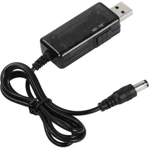 Кабель для роутера 9v/12v (USB -DC 5.5х2.1mm) 1 м чорный