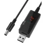 Кабель для роутера 9v/12v (USB -DC 5.5х2.1mm) 1 м чорний