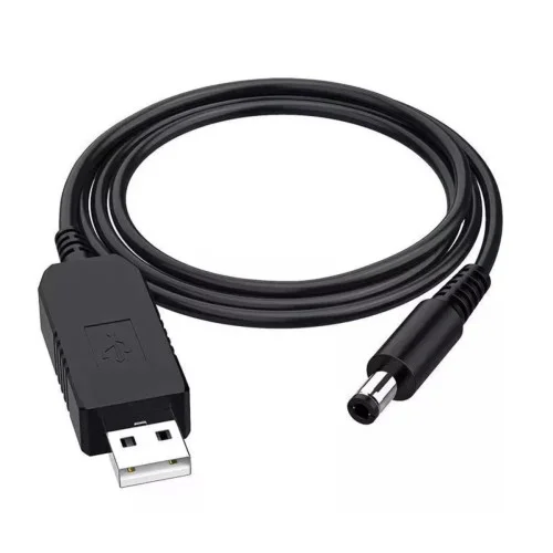 Кабель для роутера 9v (USB -DC 5.5х2.1mm) 1 м чорный