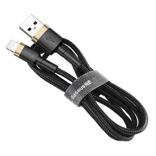 Кабель Baseus Cafule Cable USB For Lightning 1.5A 2m Gold+Black (CALKLF-CV1)