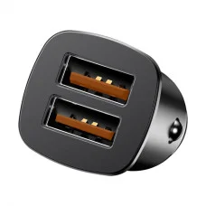 Автомобільний зарядний пристрій Baseus Square Dual-USB Quick Charge Car Charger Black (CCALL-DS01)