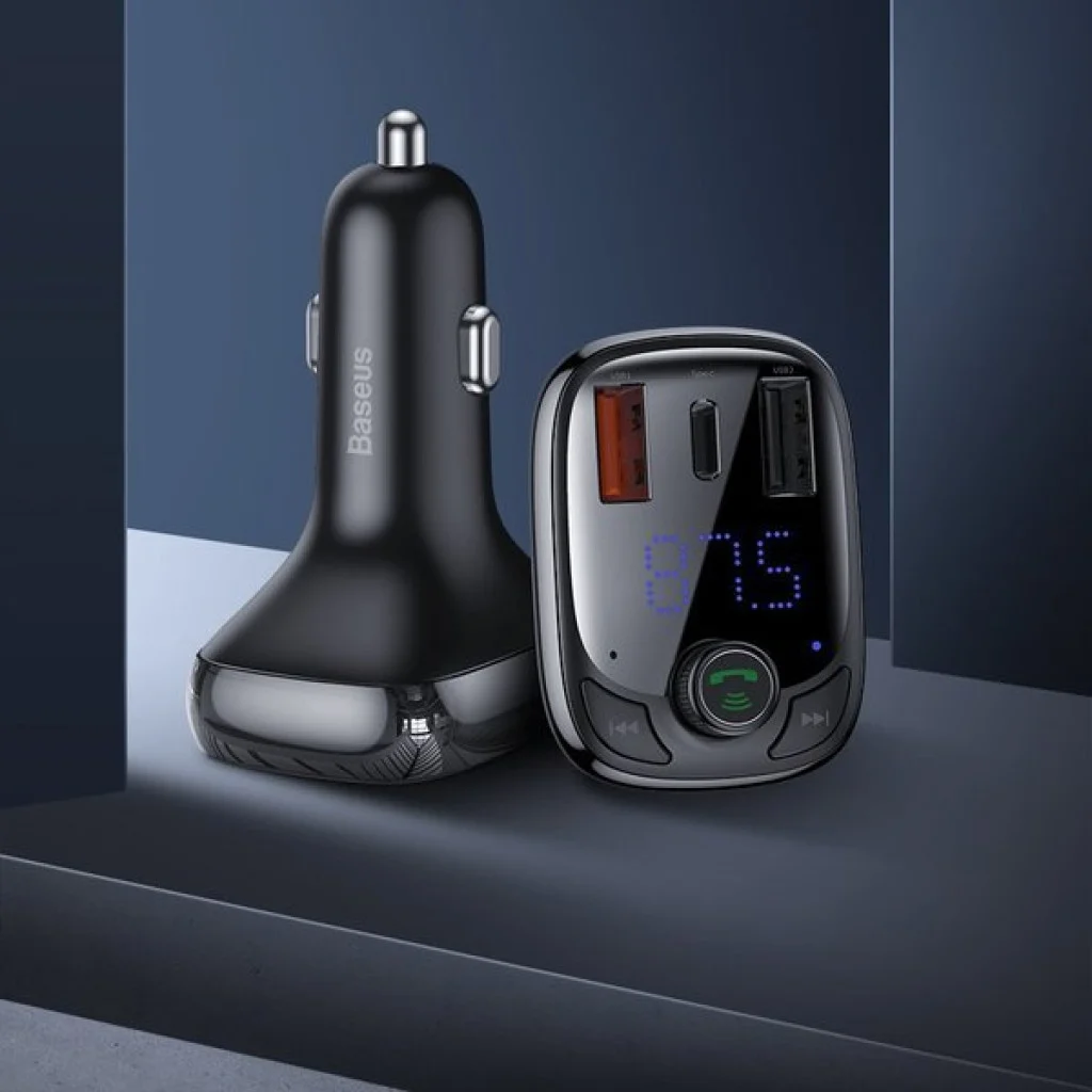 FM-трансмітер Baseus FM Launcher S-13 2 USB + Type-C (CCMT000101)