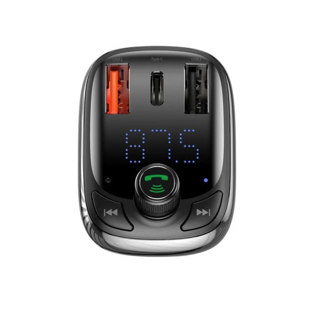 FM-трансмітер Baseus FM Launcher S-13 2 USB + Type-C (CCMT000101)