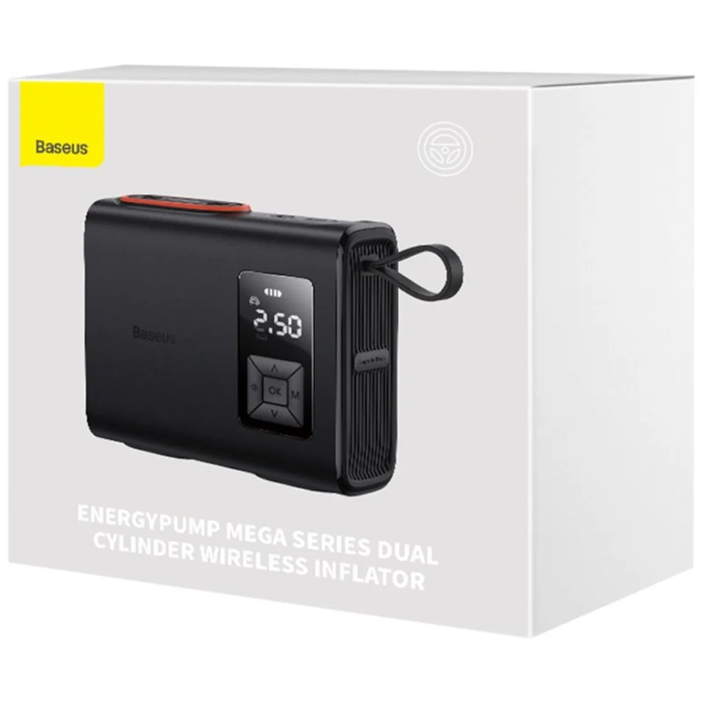 Портативний Компресор для автомобіля Baseus CRNL060001 Mega EnergyPump Series Dual Cylinder Wireless