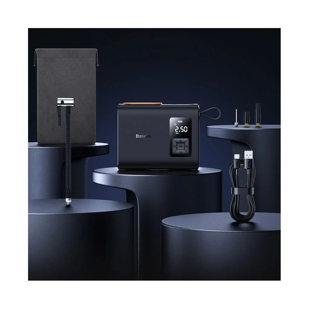 Портативний Компресор для автомобіля Baseus CRNL060001 Mega EnergyPump Series Dual Cylinder Wireless