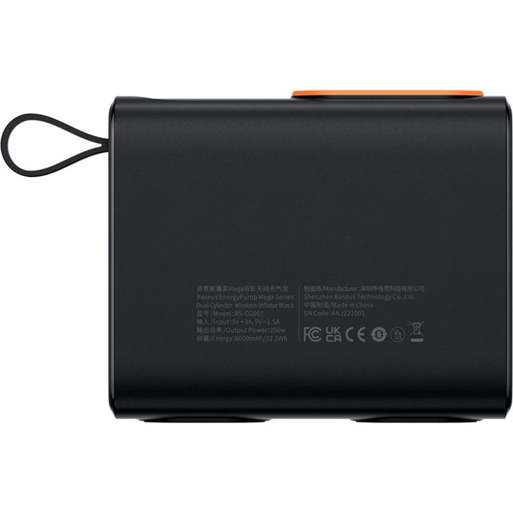 Портативний Компресор для автомобіля Baseus CRNL060001 Mega EnergyPump Series Dual Cylinder Wireless