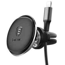 Автотримач Baseus Magnetic Air Vent Car Mount Cable Black (SUGX020001)