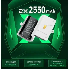 Зарядна станція і акумулятори для Xbox One, Xbox Series X|S BEBONCOOL Q227-BBC white