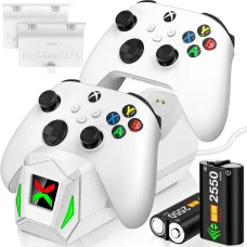 Зарядна станція і акумулятори для Xbox One, Xbox Series X|S BEBONCOOL Q227-BBC white