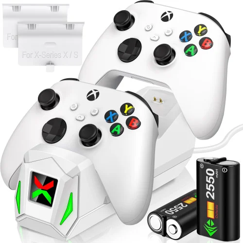 Зарядна станція і акумулятори для Xbox One, Xbox Series X|S BEBONCOOL Q227-BBC white
