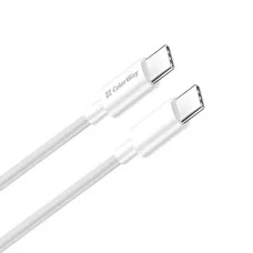 Кабель Colorway Type-C - Type-C (TPE) (PD Fast Charging 100W) 5.0А 1м білий (CW-CBPDCC058-WT)