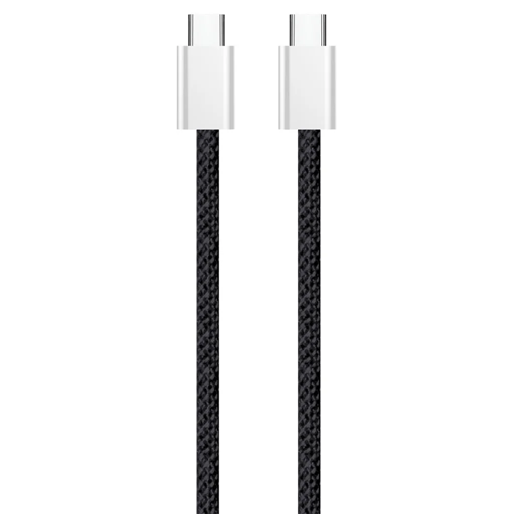 Кабель Colorway Type-C - Type-C (braided cotton) (PD Fast Charging 60W) 3.0А 1м чорний (CW-CBPDCC061-BK)