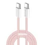 Кабель Colorway Type-C - Type-C (braided cotton) (PD Fast Charging 60W) 3.0А 1м рожевий (CW-CBPDCC061-P)
