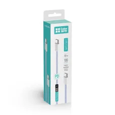 Кабель Colorway Type-C - Type-C (braided cotton) (PD Fast Charging 60W) 3.0А 1м фіолетовий (CW-CBPDCC061-PU)