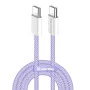 Кабель Colorway Type-C - Type-C (braided cotton) (PD Fast Charging 60W) 3.0А 1м фиолетовый (CW-CBPDCC061-PU)