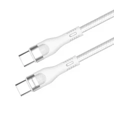 Кабель Colorway Colorway Type-C - Type-C (braided nylon) (PD 240W) 5.0А 1м білий (CW-CBPDCC065-WT)
