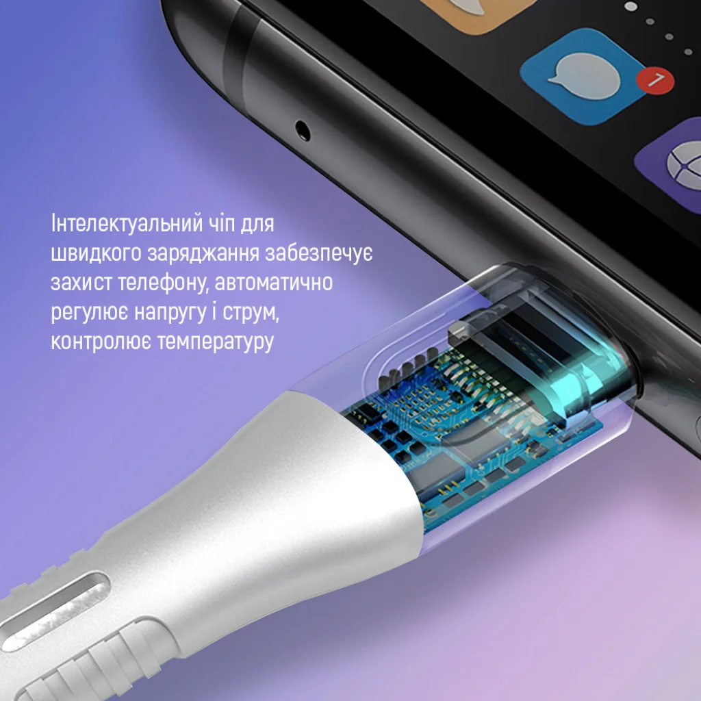 Кабель Colorway Colorway Type-C - Type-C (braided nylon) (PD 240W) 5.0А 1м білий (CW-CBPDCC065-WT)