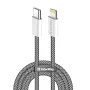 Кабель Colorway Type-C - Apple Lightning (braided cotton) (PD 27W) 1м чорний (CW-CBPDCL061-BK)