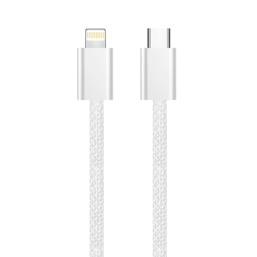 Кабель Colorway Colorway Type-C - Apple Lightning (braided cotton) (PD 27W) 1м сірий (CW-CBPDCL061-GR)