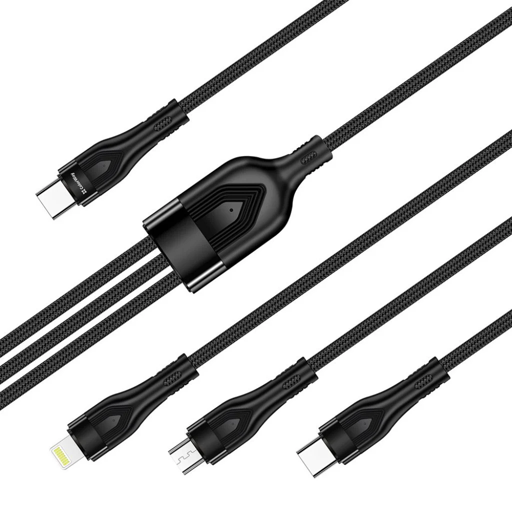 Кабель Colorway Type-C - 3в1 (Lightning+MicroUSB+Type-C) 3.0A (PD60W data) 1.2 чорний (CW-CBPDU3060-BK)