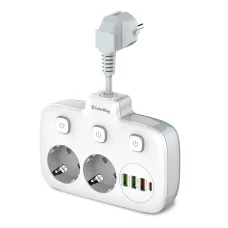 Мережевий фільтр-подовжувач СolorWay 2x220V/3xUSB-A/1xUSB-C (CW-CHE24PDW)
