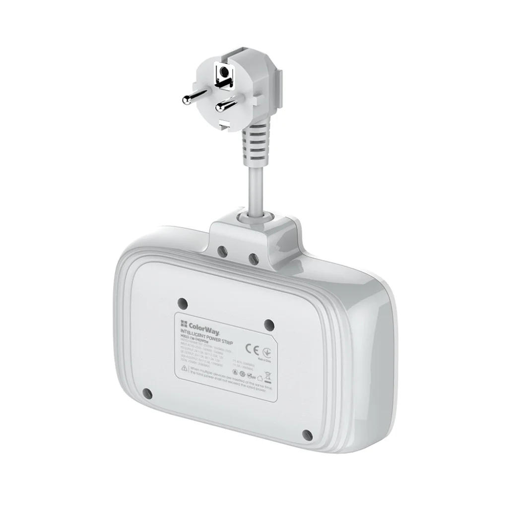 Мережевий фільтр-подовжувач СolorWay 2x220V/3xUSB-A/1xUSB-C (CW-CHE24PDW)