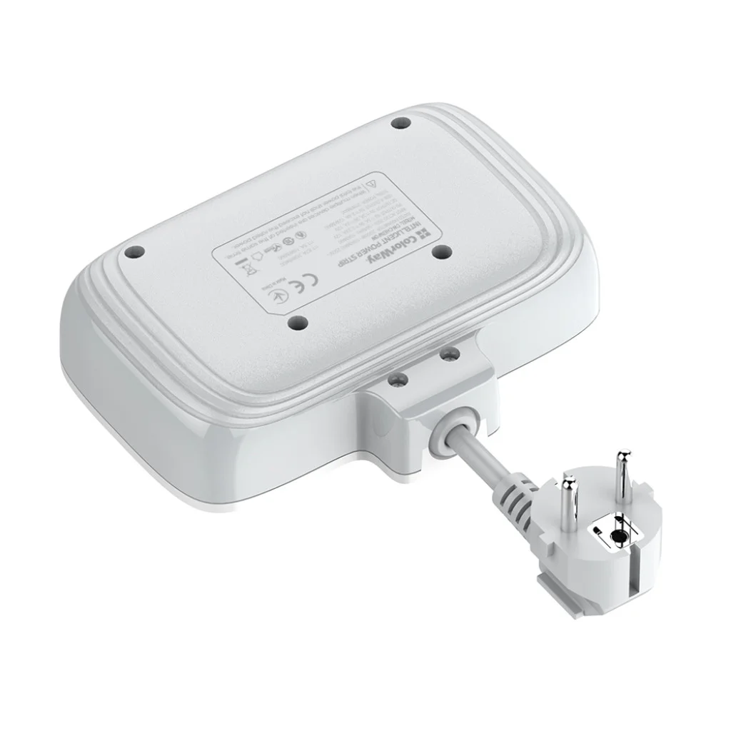 Мережевий фільтр-подовжувач СolorWay 2x220V/3xUSB-A/1xUSB-C (CW-CHE24PDW)