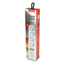 Мережевий фільтр-подовжувач СolorWay 4 розетки/4 USB White (CW-CHE44W)