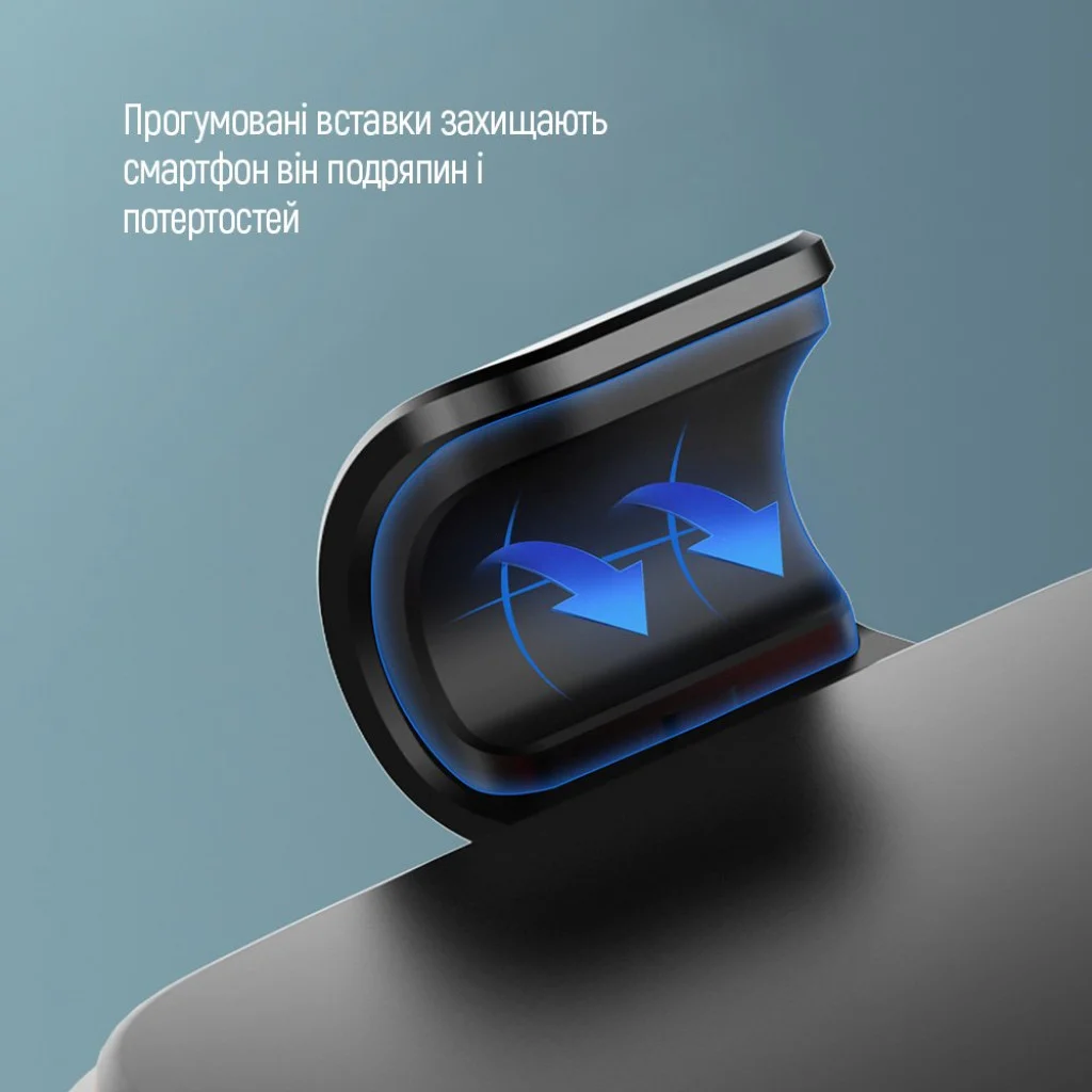 Автотримач для телефона ColorWay Metallic Gravity Holder 3 Black (CW-CHG14-BK)