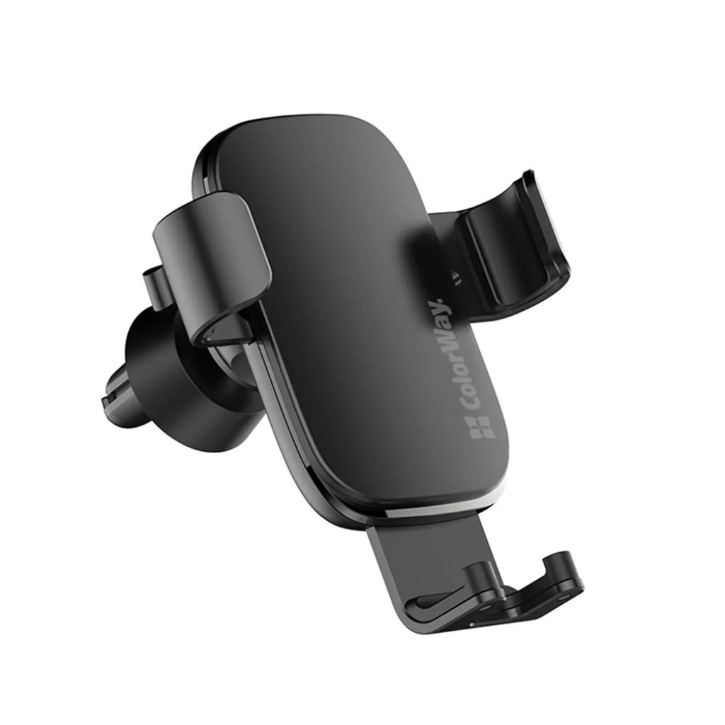 Автотримач для телефона ColorWay Metallic Gravity Holder 3 Black (CW-CHG14-BK)
