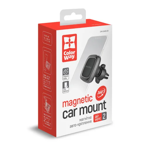 Автотримач для телефону магнітний СolorWay Air Vent-2 Gray (CW-CHM05-GR)