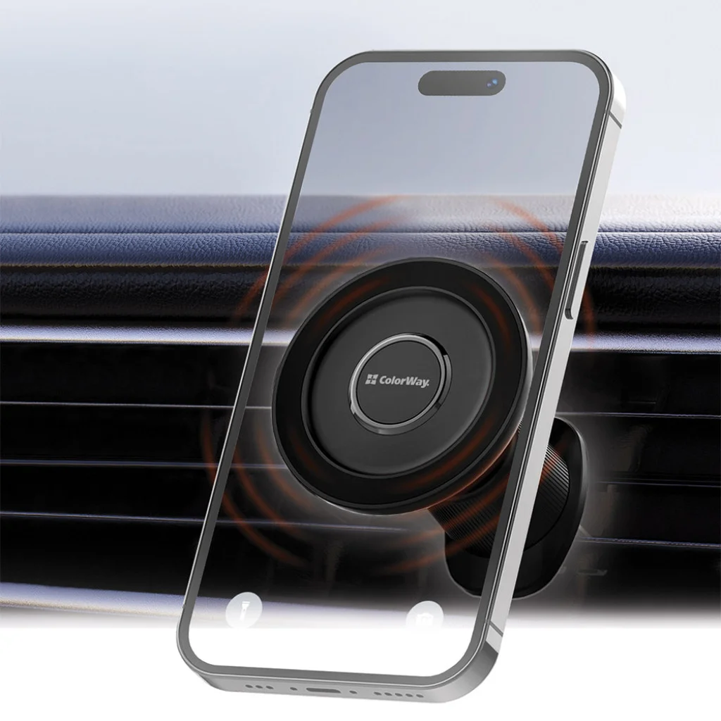 Автотримач для телефону ColorWay Air Vent-5 360° rotation Black (CW-CHM15-BK)