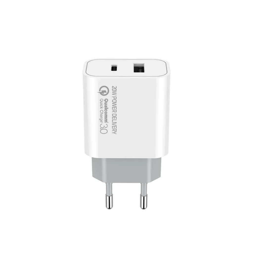 Мережевий зарядний пристрій ColorWay (Type-C PD + USB QC 3.0) (20 W) V2 White (CW-CHS025QPD-WT)