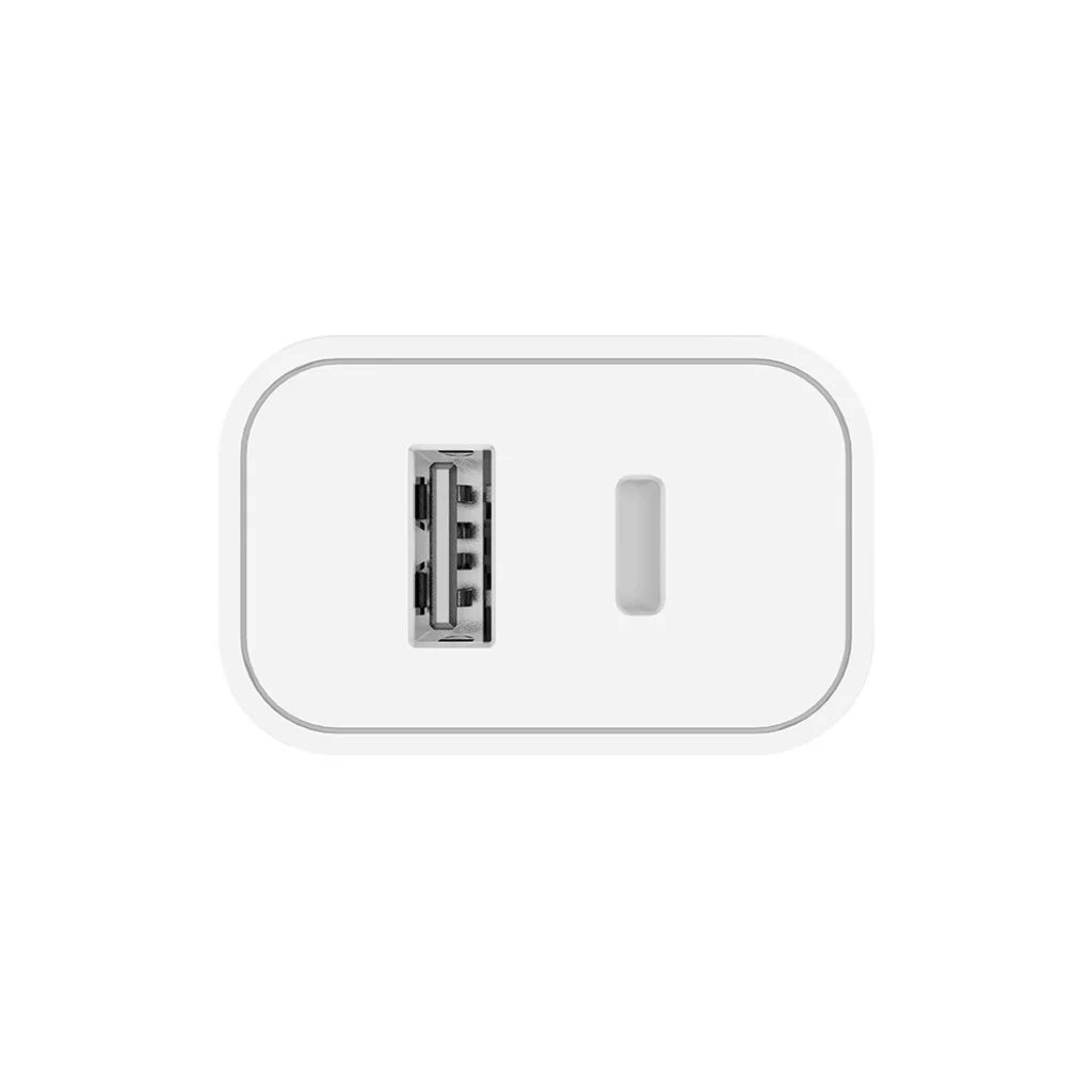 Мережевий зарядний пристрій ColorWay (Type-C PD + USB QC 3.0) (20 W) V2 White (CW-CHS025QPD-WT)