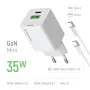 Мережевий зарядний пристрій ColorWay GaN Mini 35W PD Port PPS USB (Type-C PD + USB QC4.0) cable Type-C (CW-CHS055PDC-WT) Мережевий зарядний пристрій ColorWay GaN Mini 35W PD Port PPS USB (Type-C PD + USB QC4.0) cable Type-C (CW-CHS055PDC-WT)