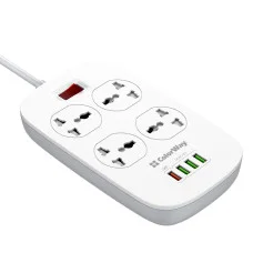 Мережевий фільтр-подовжувач СolorWay 4 розетки/4 USB White (CW-CHU44QW)