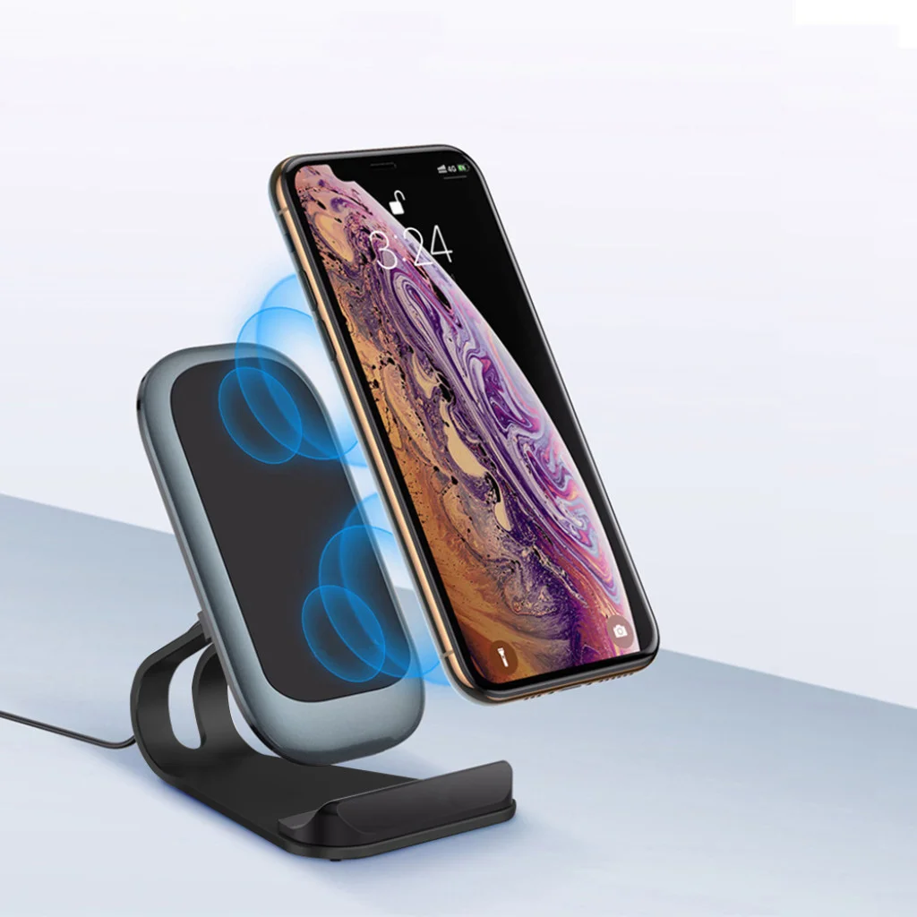 Бездротовий зарядний пристрій ColorWay Wireless Stand (10 W) Blue (CW-CHW30Q-BL)