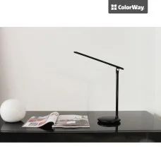 Настільна LED лампа ColorWay із вбудованим акумулятором black (CW-DL02B-B)