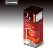 Настільна LED лампа ColorWay із вбудованим акумулятором white (CW-DL02B-W)