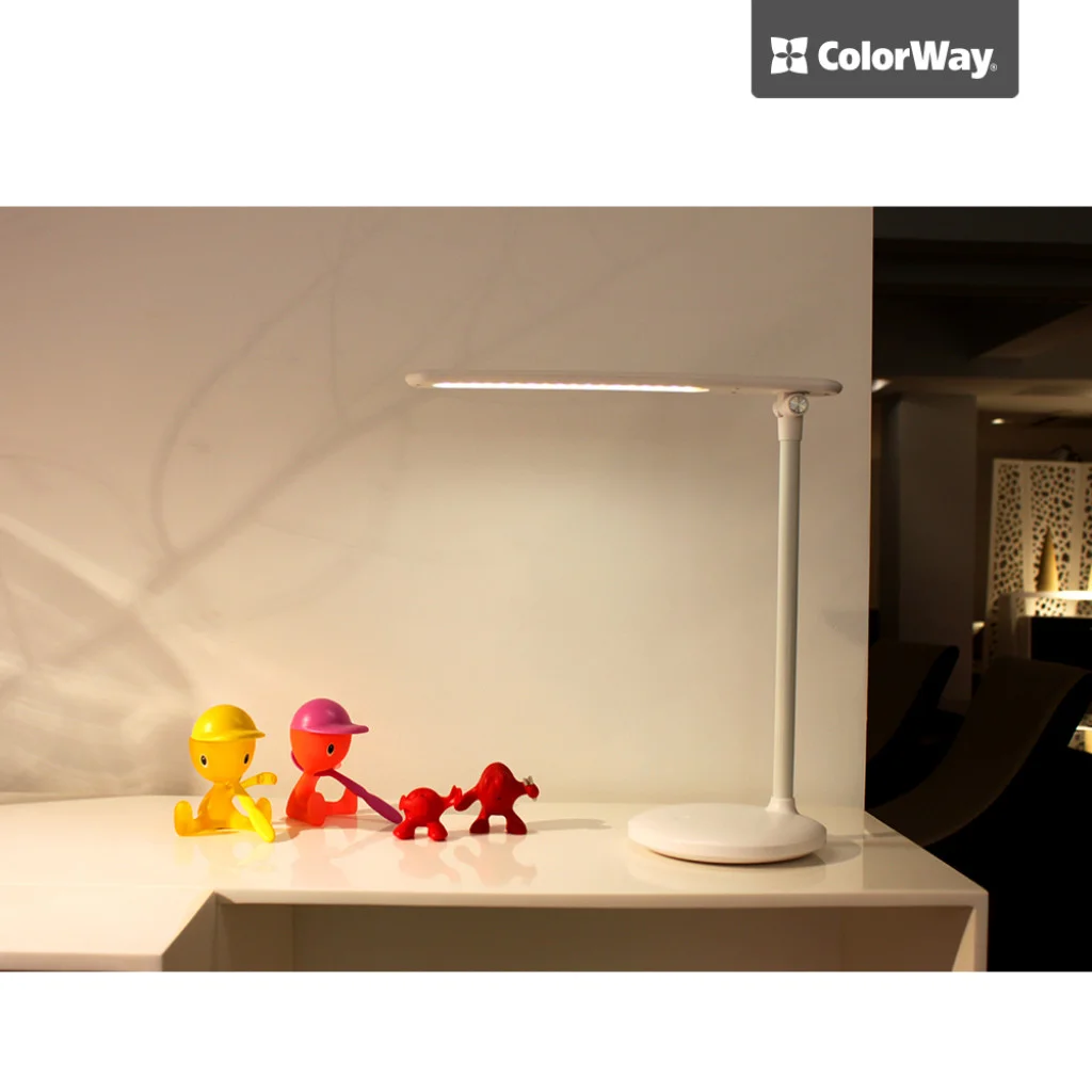 Настільна LED лампа ColorWay із вбудованим акумулятором white (CW-DL02B-W)