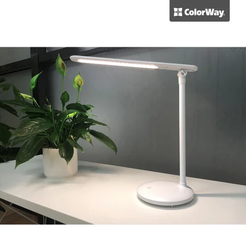 Настільна LED лампа ColorWay із вбудованим акумулятором white (CW-DL02B-W)