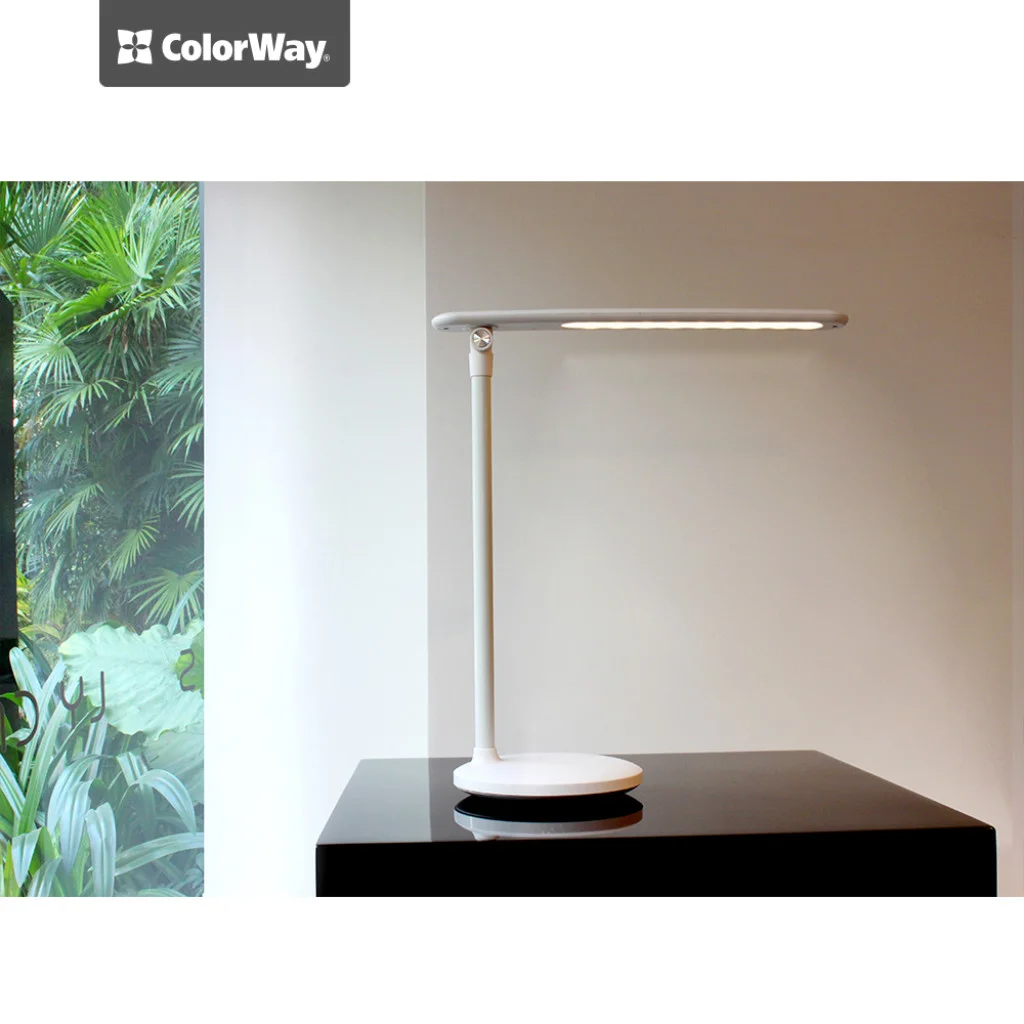 Настільна LED лампа ColorWay із вбудованим акумулятором white (CW-DL02B-W)