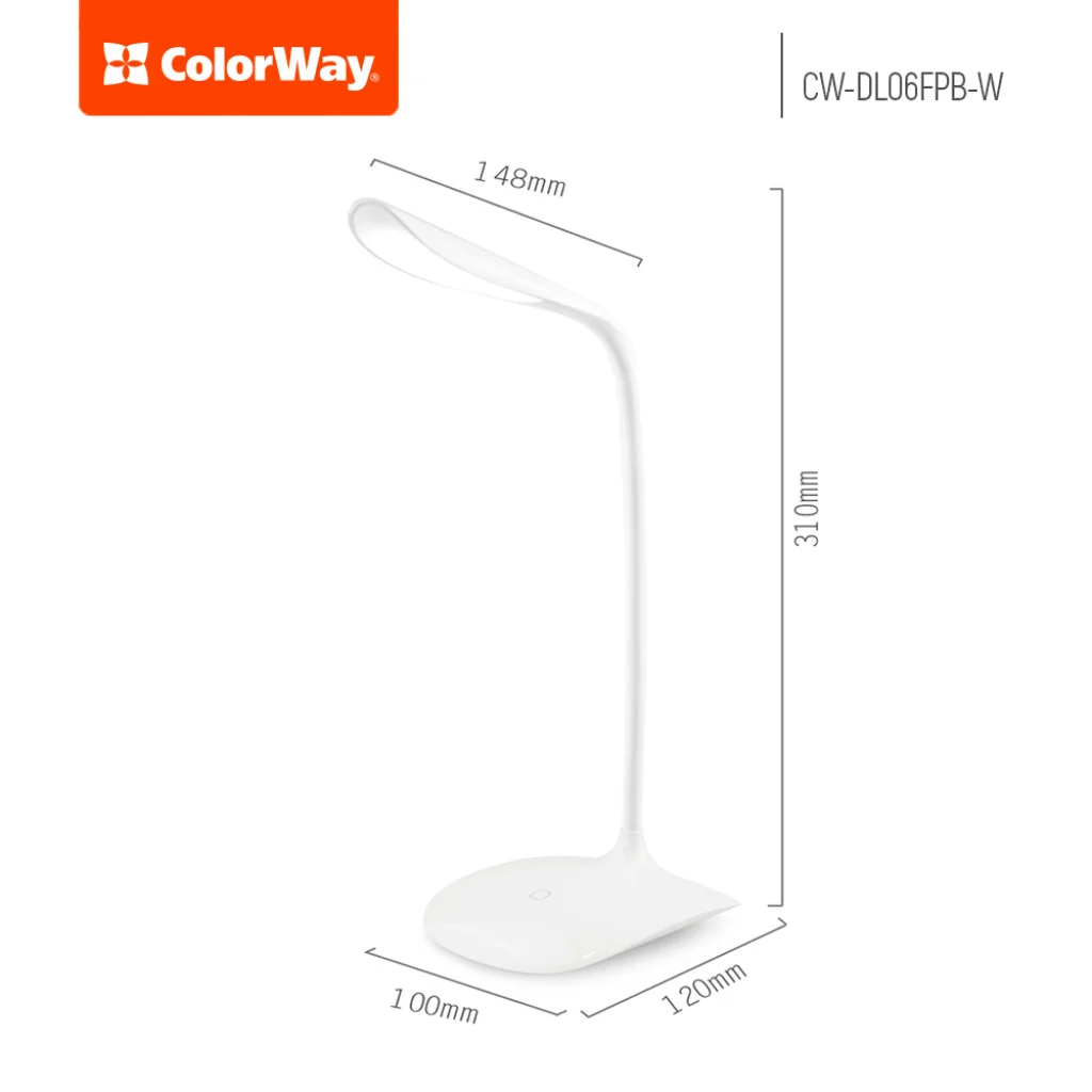 Настільна лампа ColorWay LED Portable & Flexible with built-in accumulator (CW-DL06FPB-W)