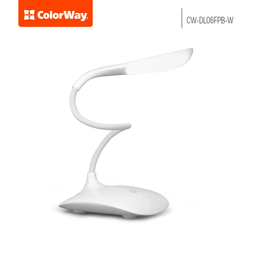 Настільна лампа ColorWay LED Portable & Flexible with built-in accumulator (CW-DL06FPB-W)