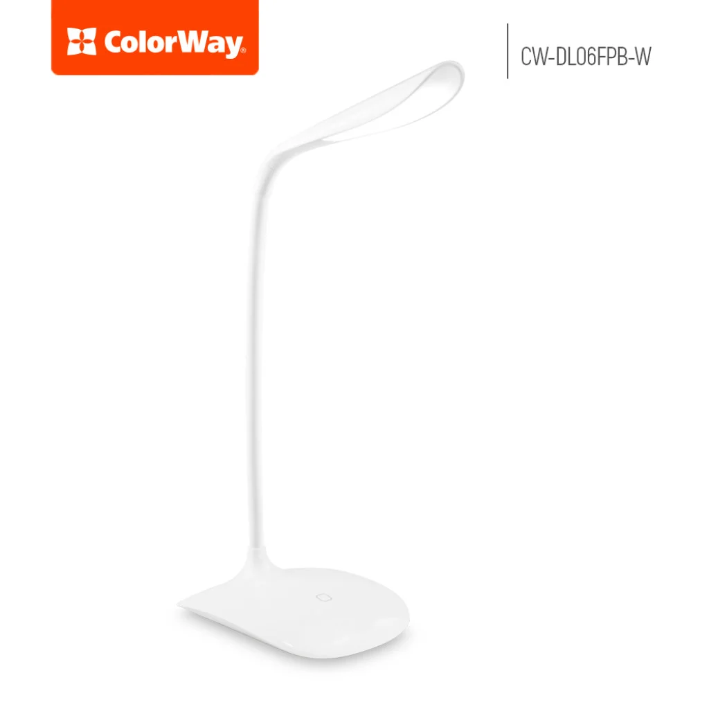 Настільна лампа ColorWay LED Portable & Flexible with built-in accumulator (CW-DL06FPB-W)