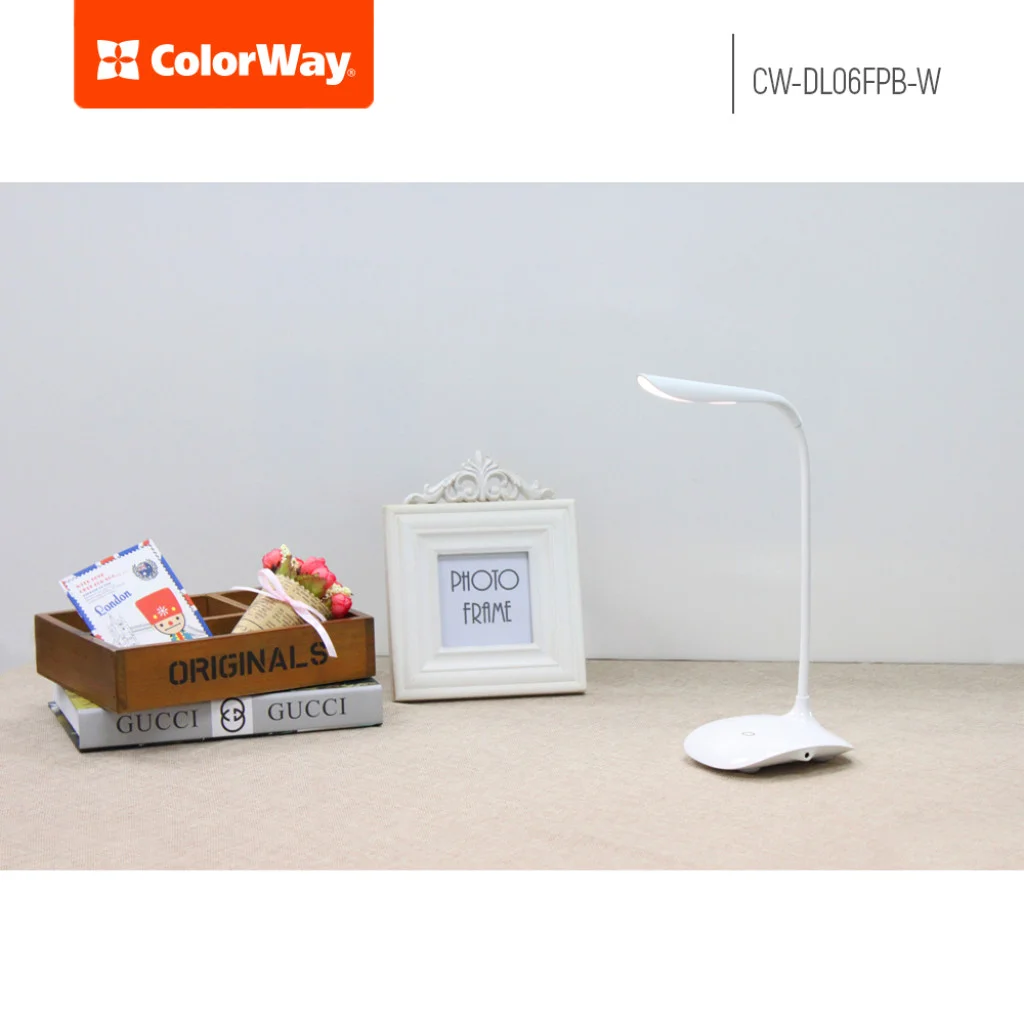 Настільна лампа ColorWay LED Portable & Flexible with built-in accumulator (CW-DL06FPB-W)