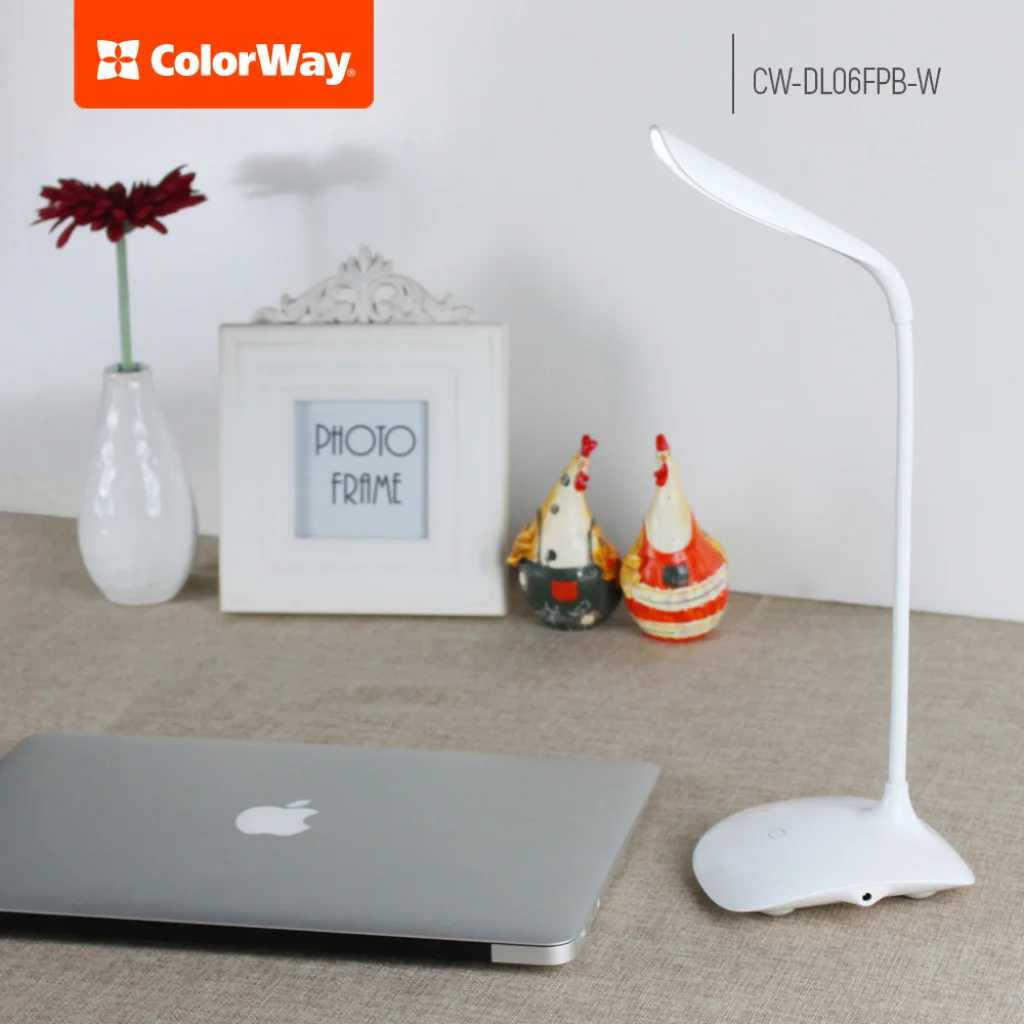 Настільна лампа ColorWay LED Portable & Flexible with built-in accumulator (CW-DL06FPB-W)