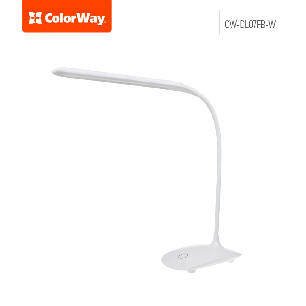 Настільна лампа ColorWay LED Flexible 360 ​​with built-in accumulator 1200mAh (CW-DL07FB-W)